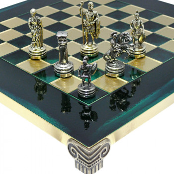 ШАХМАТЫ "РИМЛЯНЕ" ЗЕЛЕНЫЕ  28х28 см