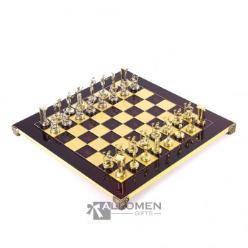 Шахи Manopoulos, Мінйонський воїн, 36х36см латунь (S8RED )